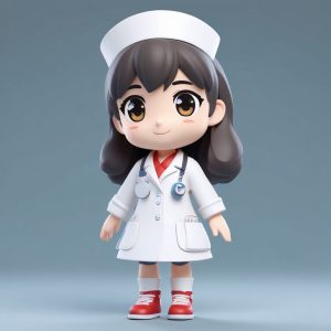 💖超萌Q版护士头像 | 粘土风盲盒全身像 AI绘画提示词🔥