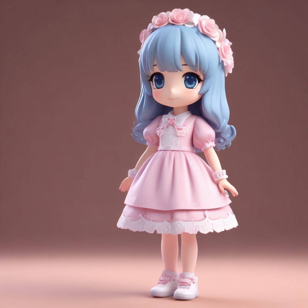 💖超萌Q版洛丽塔手办立绘 | C4D粘土风全身像 🌸