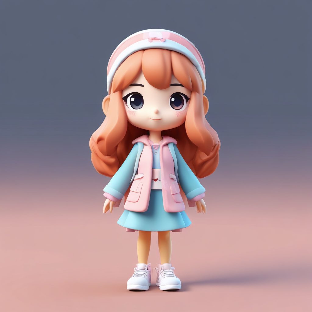 🌟超萌时尚Q版小可爱全身照 | 纯色背景AI绘画提示词分享🔥