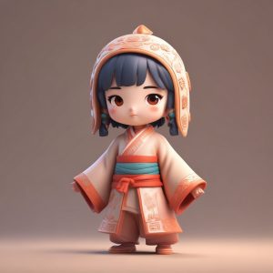 🔥超适合头像！古风Q版小萌妹3D单人立绘生成
