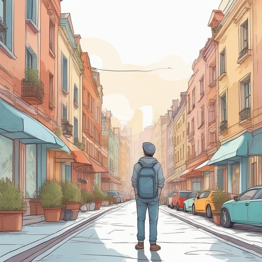 🔥城市Cityboy极简插画肖像，Hand drawn彩色铅笔风格！配色太舒服了~