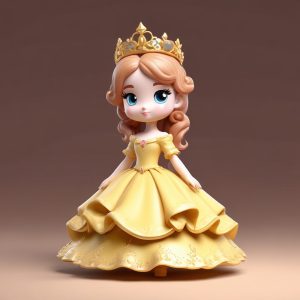 👑迪士尼在逃公主Q版！洛丽塔裙摆的粘土公仔，超梦幻！