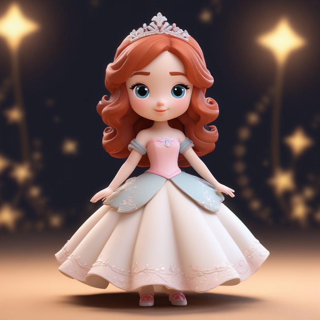 🔥 Disney风Q版在逃公主！超萌盲盒设计，C4D渲染全身像