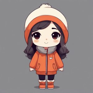 💖冬季限定！超 cute Q版小妹妹，纯色背景出大片🔥