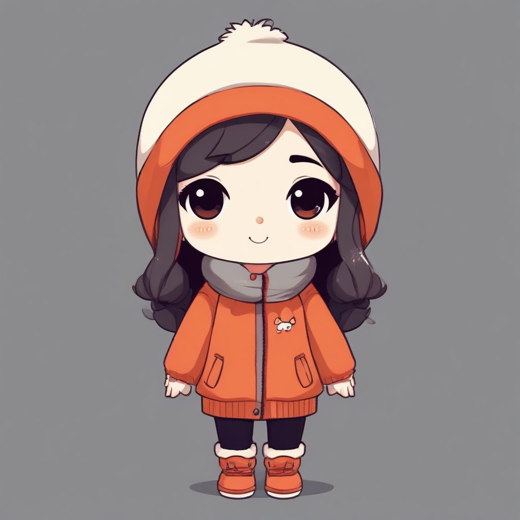 💖冬季限定！超 cute Q版小妹妹，纯色背景出大片🔥