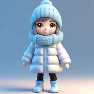 ❄️冬日可爱预警！Q版冬装女孩全身像，治愈系配色🧣
