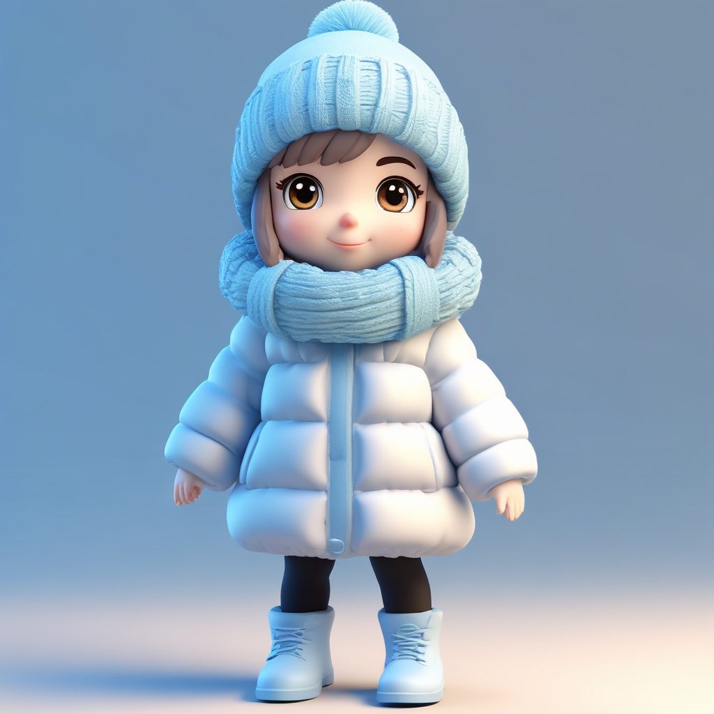 ❄️冬日可爱预警！Q版冬装女孩全身像，治愈系配色🧣