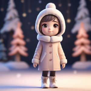 ✨冬日时尚Q版小可爱！表情动作丰富3D盲盒人偶全身像🔥