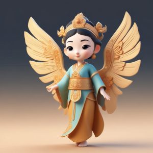 🎨敦煌飞天Q版：极致国潮！软陶材质下的流云飞袖神女！