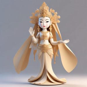 💫 敦煌飞天神女Q版：仙气飘飘的软陶粘土公仔！