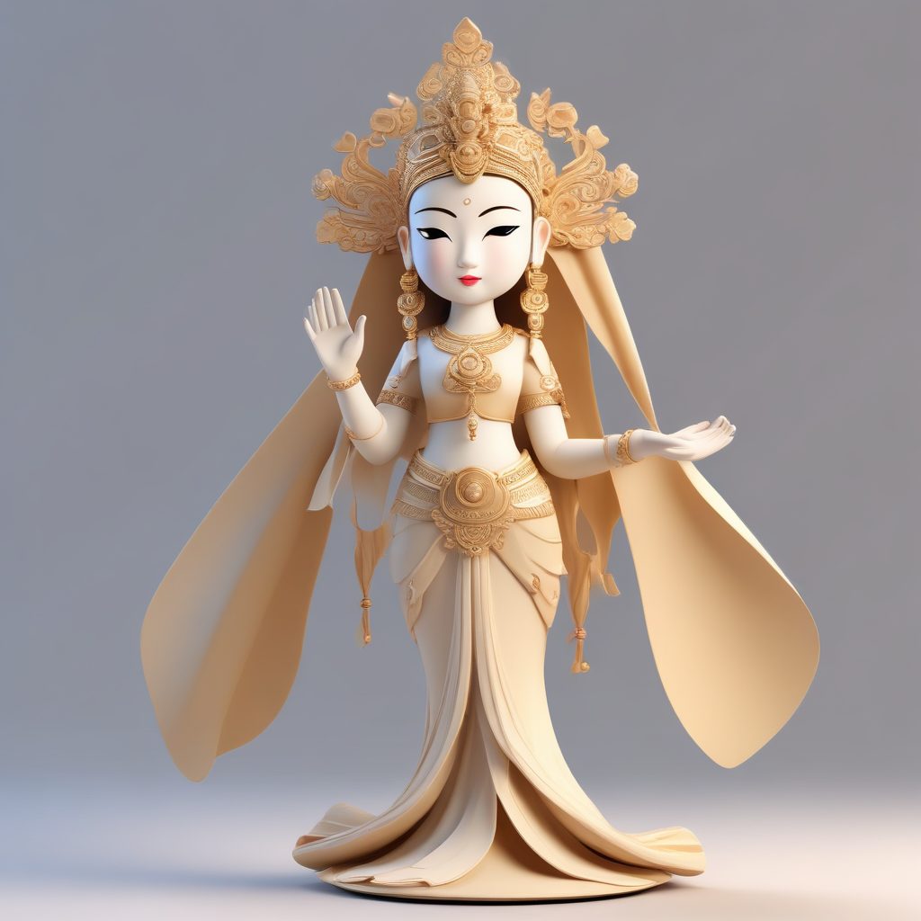 💫 敦煌飞天神女Q版：仙气飘飘的软陶粘土公仔！