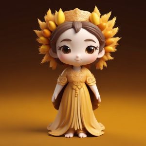 🌾敦煌丰收女神Q版：温暖金秋色系，美好寓意头像