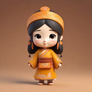 🧡敦煌乐伎Q版：沙漠色系琵琶少女，氛围感爆棚！