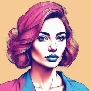 🌈多巴胺撞色大爆发！活力高饱和手绘头像Prompt