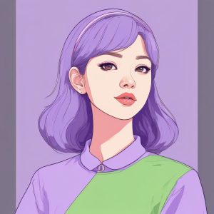 🌈 多巴胺撞色风格动漫头像（纯色背景）| 低饱和度的克制美！