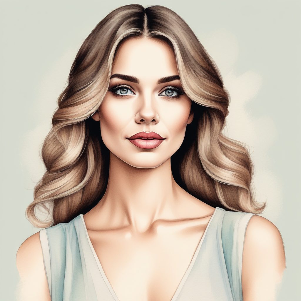 🩰【粉蓝高定】高级感线稿插画头像！谁画谁美哭系列😭