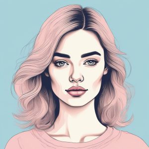 🌸粉蓝系时尚插画头像：温柔线稿的松弛感！