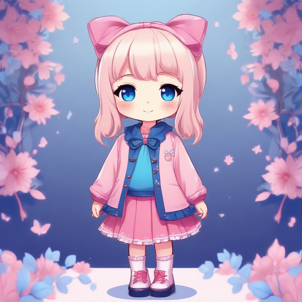 ✨氛围感拉满！软萌Q版少女全身像, 打造梦幻光影效果！