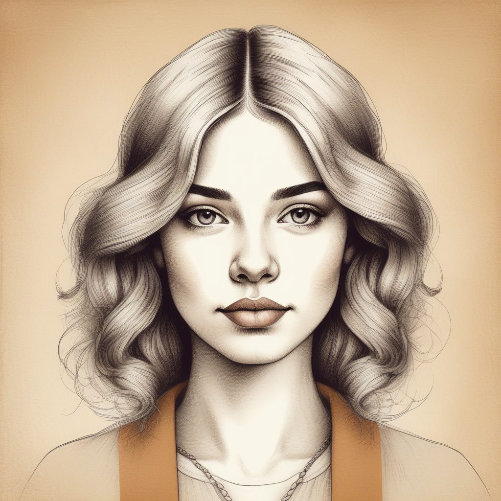 ✨复古手绘肖像：极简噪点肌理感，胶片滤镜必备