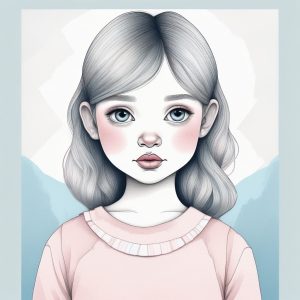 ✨干净线条感！可爱少女极简手绘风头像！粉蓝控速存！