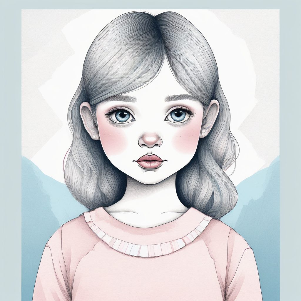 ✨干净线条感！可爱少女极简手绘风头像！粉蓝控速存！