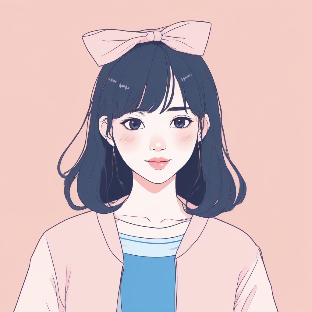 🖼️高级感极简！只用线条和色块勾勒的日系肖像