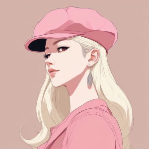 👑高级感气质头像！极简时尚少女的优雅侧颜, 戴贝雷帽绝美！