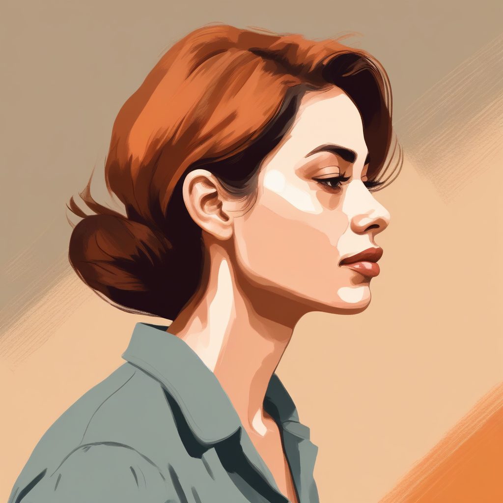 🖼️高级厚涂油画质感插画肖像：极简主义的色彩哲学！