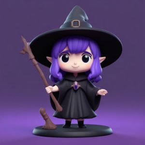 🔮哥特小魔女Q版 | 酷飒黑魔法少女头像！🦇
