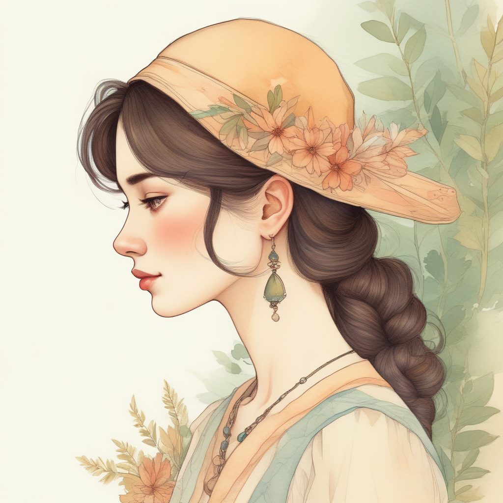 ✨宫崎骏治愈系风格: 寻找夏日暖阳下的温柔侧脸插画!