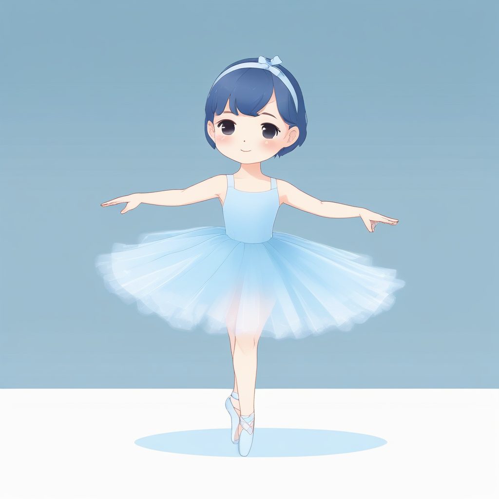 🩰光影之舞：芭蕾舞者Q版立绘，极简风动态美学！