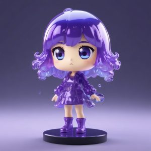 🍇 果冻材质Q版：透明感潮流公仔全身照！夏日必备！🧊