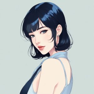 ✨韩流时尚美少女：回头杀侧颜肖像, 软黄背景超治愈！