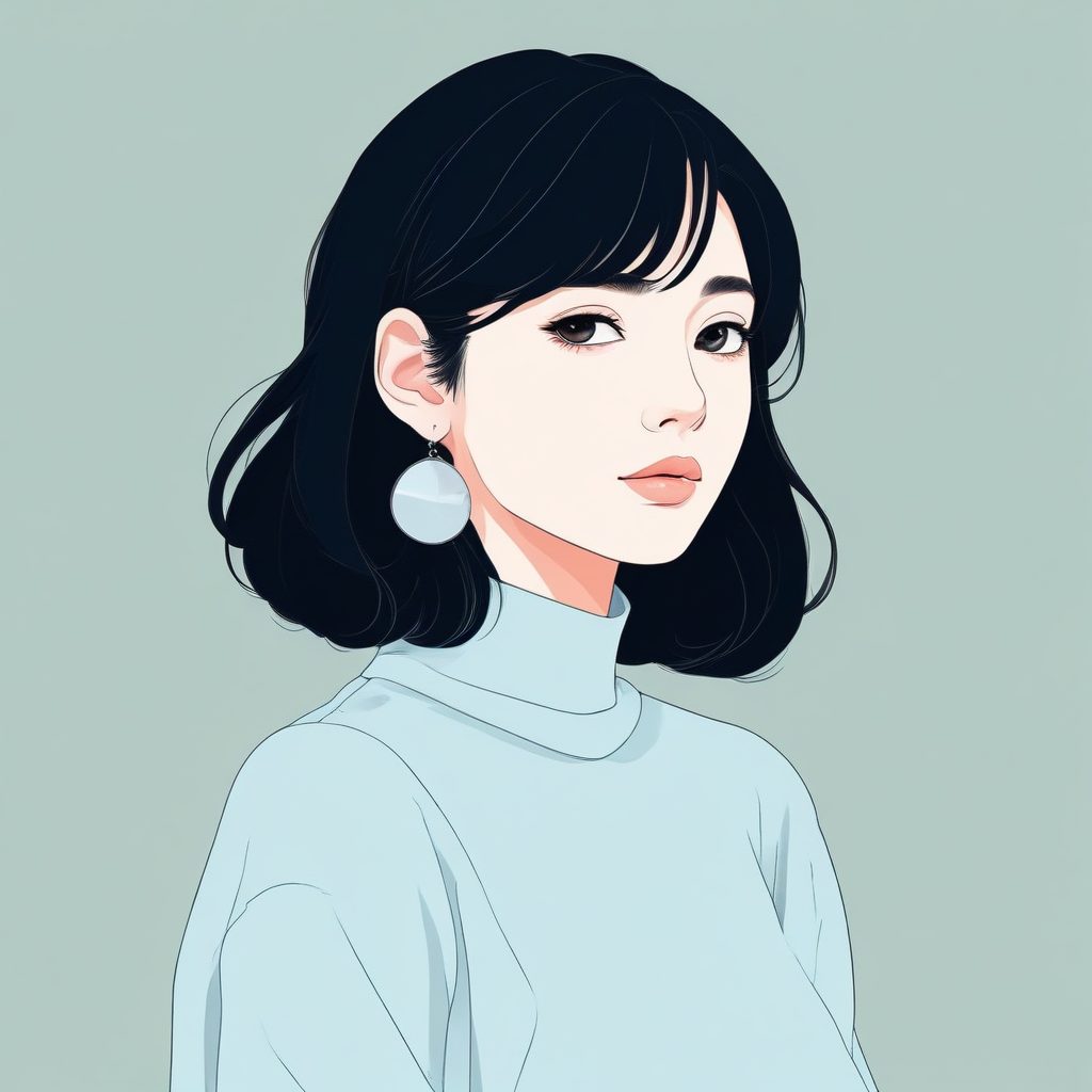 🫧韩系穿搭必备！AI生成高级感“都市女孩”极简肖像，速存！