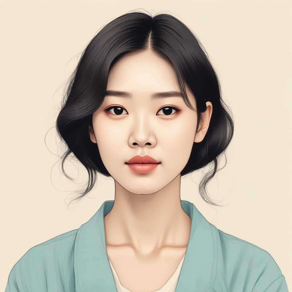 🖊️韩系ins风极简线条！高冷氛围感手绘肖像Prompt