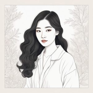 🖊️韩系ins风简约线条：极简手绘肖像模板，一键get