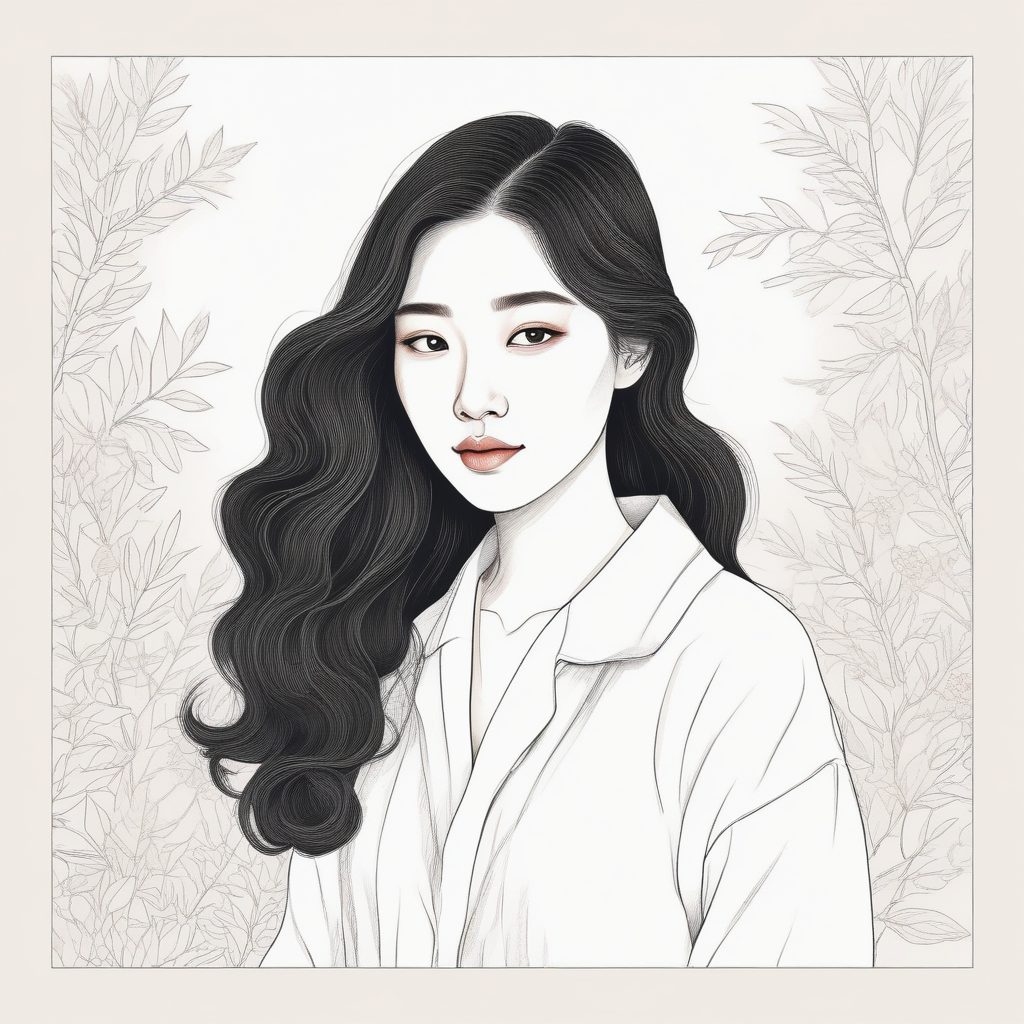 🖊️韩系ins风简约线条：极简手绘肖像模板，一键get