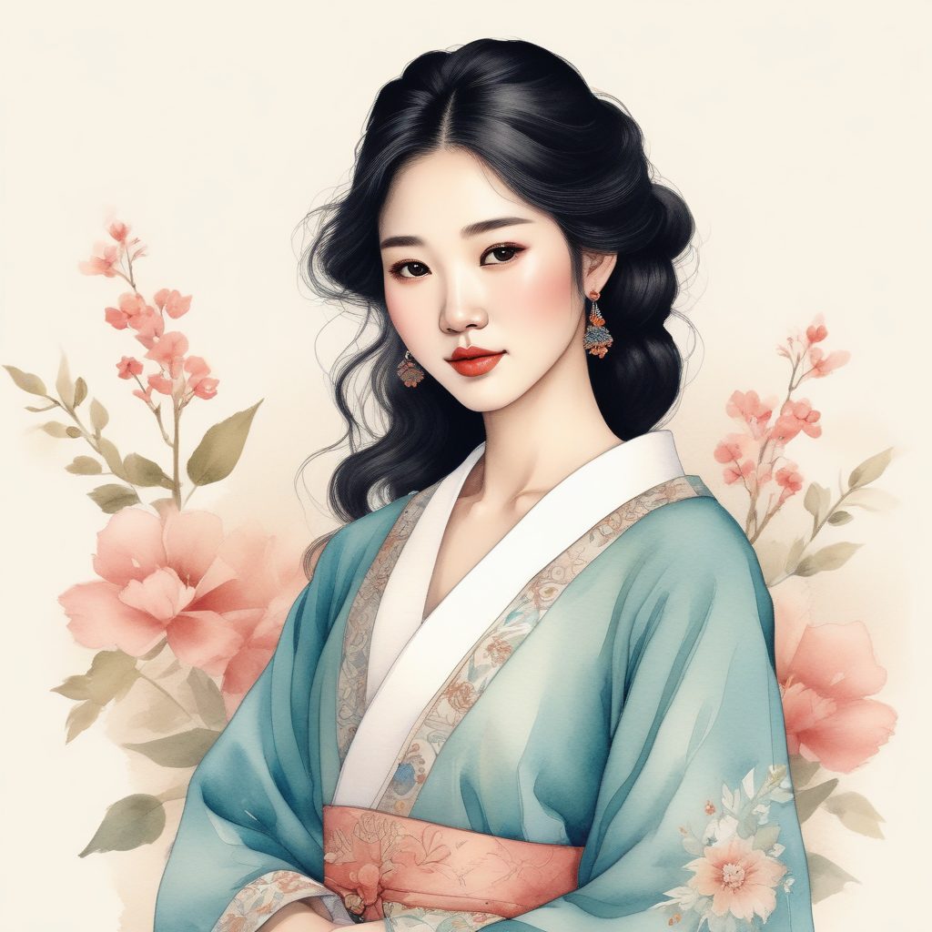 🎀韩系ins风简约线条! 甜美系时尚美少女手绘肖像, 可爱暴击!