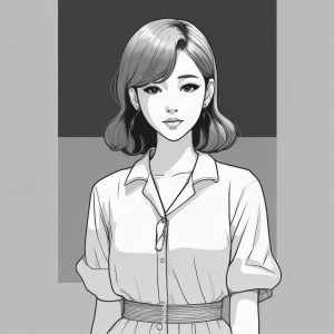 🔥韩系极简黑白动漫肖像氛围感直接拉满！