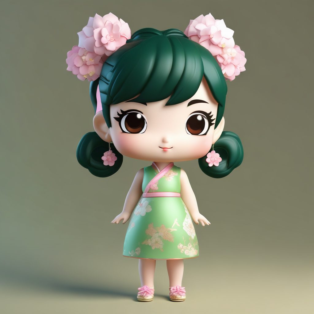 👘和风Q版旗袍少女：温婉古典的盲盒之美！