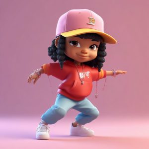 🎤Hip-Hop街舞Q版：棒球帽与金链，酷炫Freeze动作！