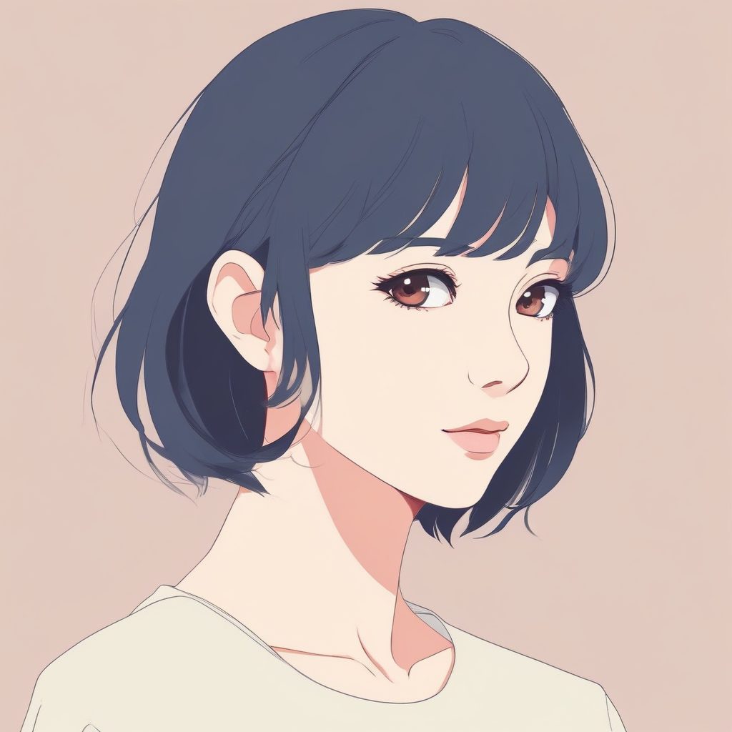 Hàn Quốc Tông Màu Bơ Yêu Dài Cực Phong流 Của Tranh Anime Minimalist