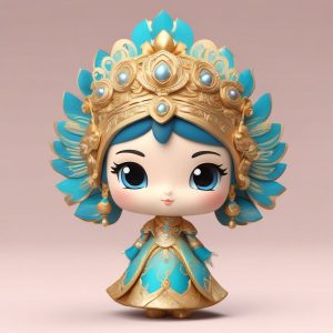 👑华丽细节控！Q版孔雀公主，超精致头饰盲盒款