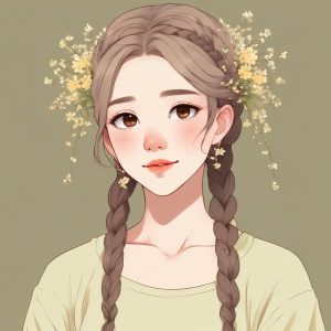 🌾吉卜力治愈风！田园系编发少女，超适合夏天！