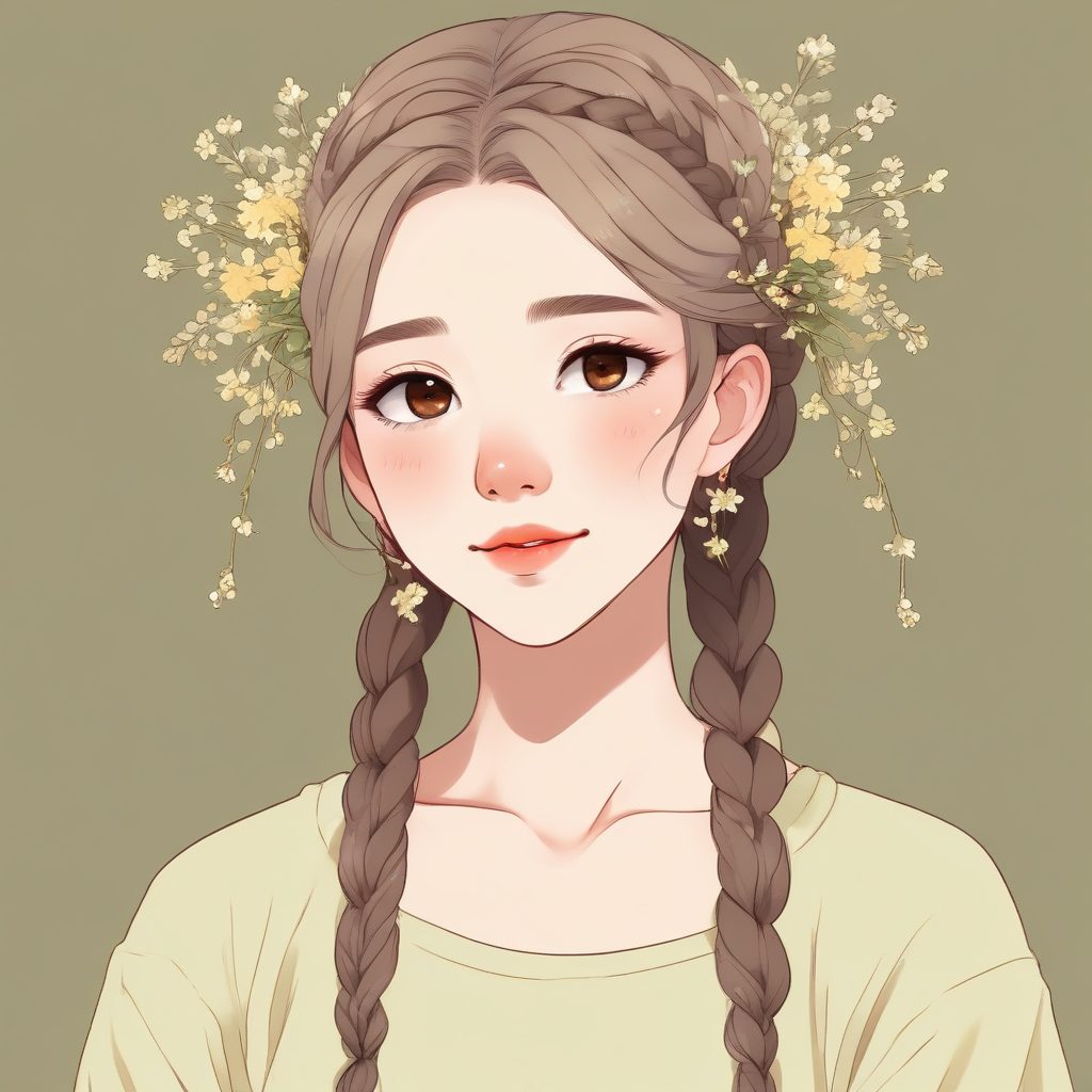 🌾吉卜力治愈风！田园系编发少女，超适合夏天！