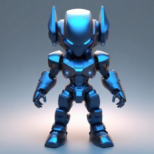 🛡️机甲Q版少年盲盒! 硬核未来风3D建模, 酷盖专属!