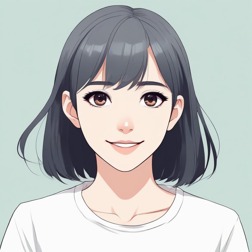 💖极简 Anime 少女头像，纯色背景，清新脱俗！