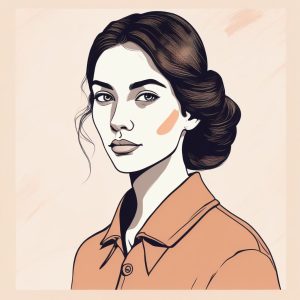 📐极简扁平风手绘插画：矢量感色块拼接肖像