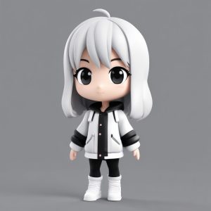 ✨极简动漫风Q版 | 黑白OOTD超酷头像生成！⚫