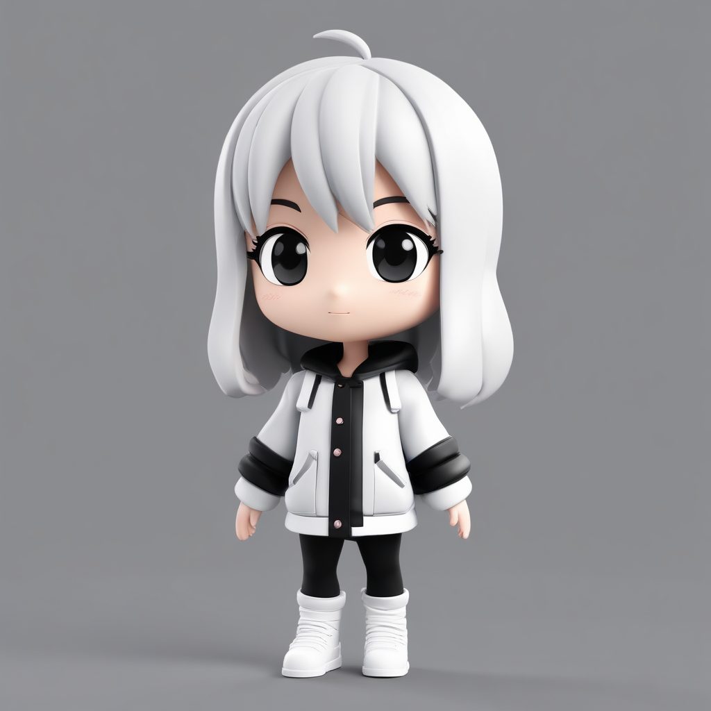 ✨极简动漫风Q版 | 黑白OOTD超酷头像生成！⚫